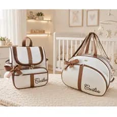 Kit Mala Maternidade Personalizada Nome Bordado