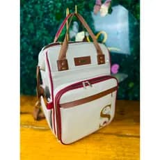 Mochila Maternidade Boca de Lobo Personalizada Luxo impermeável bordada menino menina grande