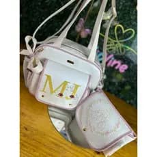 Bolsa Passeio Maternidade Personalizada Nome e Inicial | Bolsa Bebê LUXO /Com Trocador Portátil