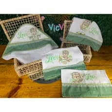 Kit Fraldas Bordadas Personalizadas
