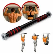 Barra Fixa De Porta Flexão Exercícios Musculação Ajustável 60 a 100Cm