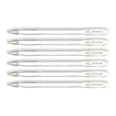 Kit Caneta Gel Uni Signo Angelic Branca 0.7mm 6 Unidades