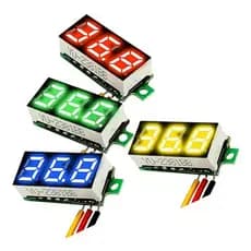 Mini Voltímetro Digital 3 Fios Led 0-100v Bateria Som Azul