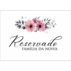 Placa reservado de mesa de casamento 10UN