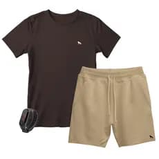 Kit Infantil Camiseta Menino e Short De Moletinho + Brinde