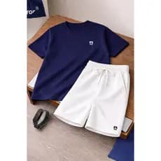 Kit Camiseta Infantil e Short Masculino Várias Cores + Brinde
