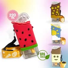 Garrafa Agua Criativa  kawaii Coreana 220ml Com Alça Transversal