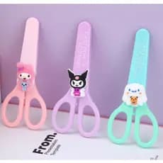 Tesoura da turma da Hello Kitty, Sanrio, material escolar, papelaria fofa