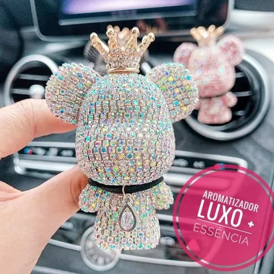 Aromatizador Para Carro Urso Luxo Cheirinho Para Carro  Decoração Interior Veículo Essência 10ml