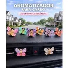 Cheirinho para Carro Borboletas + Essência 10ml Aromatizador para Carro Mulher Rosa