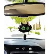 Chaveiro Gato Pelúcia Pingente para Retrovisor do Veículo Mulher Pelúcia Decorativa Gatinho Chaveiro