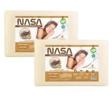 Kit Com 2 Travesseiro Nasa Original Grande Viscoélastico Antialérgico Macio 13 CM