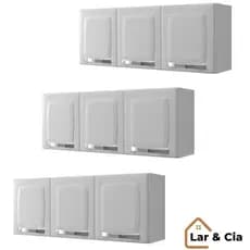 Armários Aéreos Itatiaia Branco Kit com 3 Peças em Aço Alta Durabilidade e Estilo