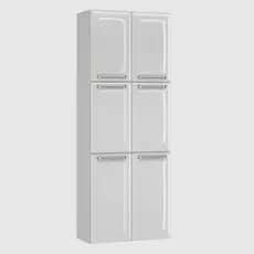 Paneleiro Itatiaia Luce Branco 6 Portas – Armário de Cozinha Alto, Espaçoso e Moderno