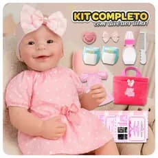 Boneca Bebê Reborn Realista 100% Silicone com Itens Bolsa Promoção!