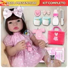 Boneca Bebê Reborn Realista Barata Com Itens + Bolsa Envio Imediato