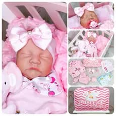 Bebê Reborn Realista Boneca Barata Corpo de Silicone Completa Bolsa