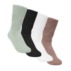 Meia Kit 4 Pares Selene Feminina Algodão Aeróbica Longa  grossa 4900