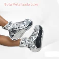 Bota Metalizada 1 Par Para Hidratação e Tratamento de Calosidades dos Pés Spa dos Pés