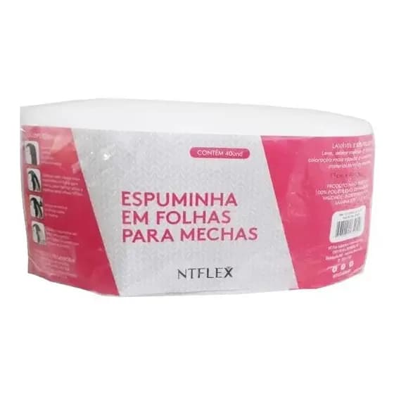 Espuminha para mechas em folhas  com 40 unidades papel isolmanta reflexo coloração cabelo extra grande GG