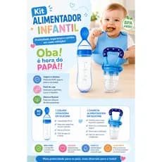 Chupeta mordedor Porta Frutas + Colher mamadeira Dosadora de Silicone 90ml