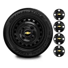 Kit Jogo 4 Calotinhas Centrais Rodas Chevrolet Aro 13 14 15