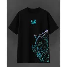 Camiseta Oversized Anime Demon Slayer Kimetsu no Yaiba Zenitsu Tanjiro Inosuke Mitsuri Unissex