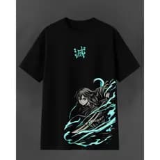 Camiseta Oversized Anime Kimetsu Demon Slayer Zenitsu Street Wear