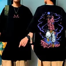 Camiseta Oversized Estampada 100% Algodão Anime Majin boo Unissex Feminino Masculino