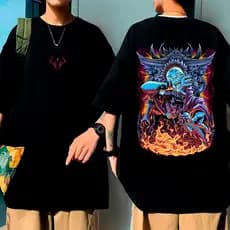 Camiseta Oversized Sukuna Anime Jujutsu Kaisen Expansão De Dominio Gojo Unissex Jujutsu 100% Algodão