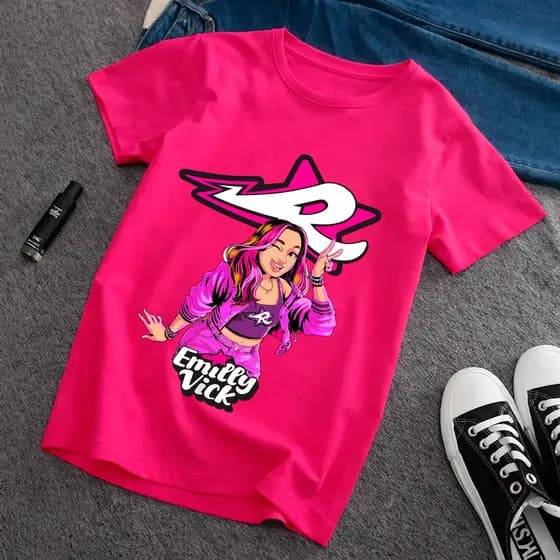 Blusa Camisetas Dos Rosa Youtubers Grupo da Emilly Vick em Alta Qualidade Feminina e Masculina Personagens 2026 Trends