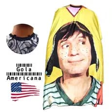 Capa de Corte Cabelo Barba Profissional Turma do Chaves Ziper