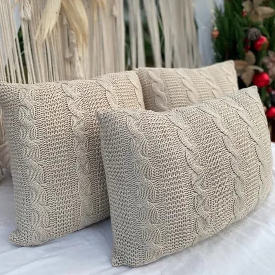 Capas De Almofada Sala Sofa Cama Decorativa Trico C/zíper NOVA YORK 45x45 50x50 60x40 50x30cm