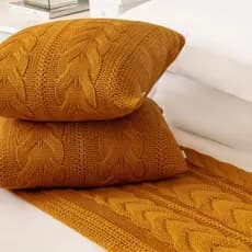 Capas De Almofada Sala Sofa Cama Decorativa Trico Zíper 45x45 50x50 60x40 50x30cm Viena
