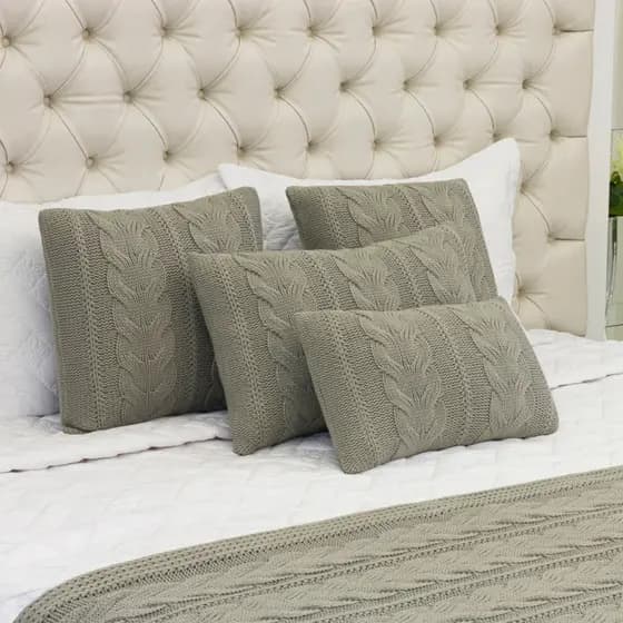 Capas Almofada Sala Sofa Cama Trico Zíper Rinzeira Travesseiro 45x45 50x50 60x40 50x30 Viena
