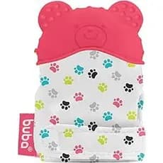Mordedor Luva de Silicone Urso Rosa - Buba Baby
