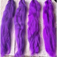 Cabelo Sintético Roxo ou Rosa 60cm 60g Para Tranças Fantasia K-Pop Rumi ou Mira