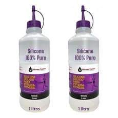 KIT 2 Silicone Lubrificante Esteira Bico Aplicador 500 Ml 2 Unid