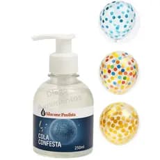 ColaConfete Glitter Balões Bexigas De Ar Bubble Gel 250 Ml