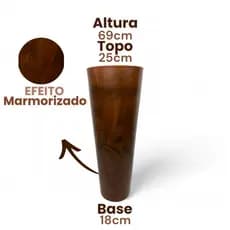 Vaso Marmorizado para Plantas Natural Cone Ibiza Vietnamita Decorativo Moderno Brilhante Grande