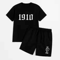 Conjunto Masculino Kit Camiseta Algodão e Bermuda Tactel 1910 Time Torcedor CP