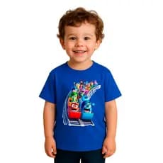 Camiseta Infantil Algodão Personagens Divertidamente Tamanhos 2 ao 16 Qualidade e Conforto