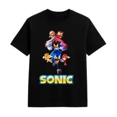 Camiseta Algodão Básica Infantil ao Adulto SONIC Tamanhos 2 ao GG Conforto e Qualidade