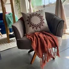 Manta Pra Sofa Terracota Telha Xale Chale Poltrona peseira