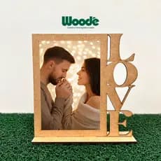 Kit 5/10/15 Porta Retrato Love Amor MDF Cru Presente Casal Decoração Minimalista