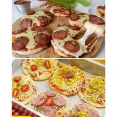 🍕 10 x Massa Mini Pizza Semi Pronta 🍕 460g