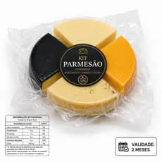 Kit Parmesão Capa Preta Defumado Temperado Tradicional De Minas
