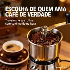 Moedor Elétrico de Café com Aço Inox - Moagem Precisa e Compacto