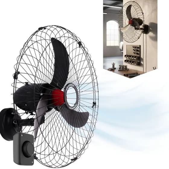 Ventilador Industrial de Parede 70cm Solaster Bivolt Forte Ventilação p/ Galpão e Loja