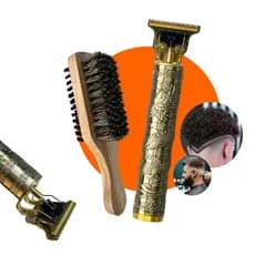 Kit Barbeiro Profissional Aparador de Barba e Cabelo Pezinho + Escova de Barba